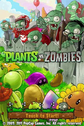 Plants vs. Zombies (USA) screen shot title